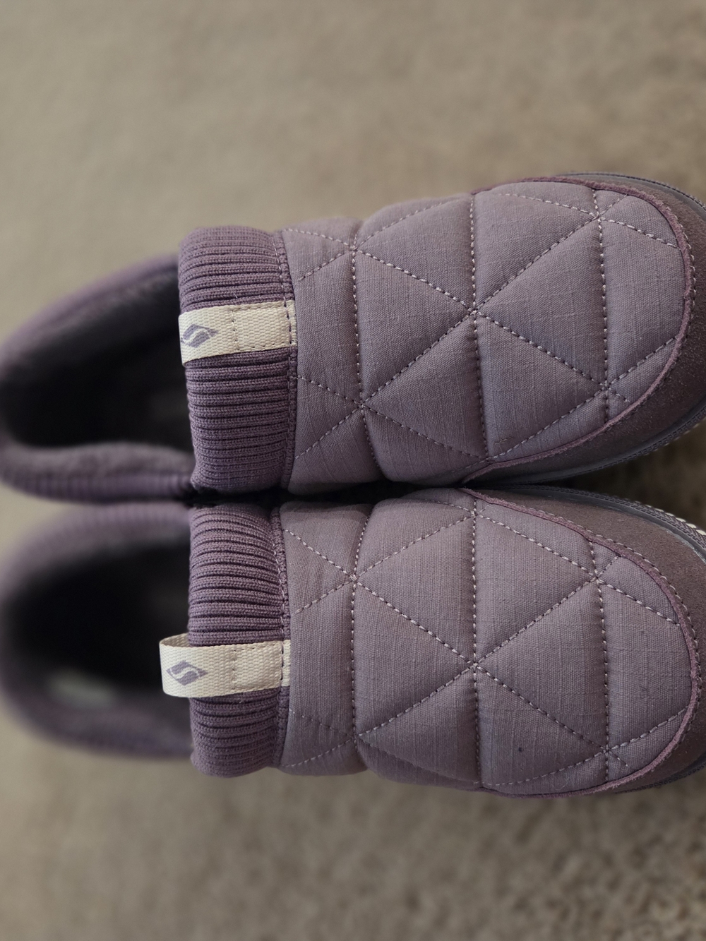 Skechers Quilted Slip-On Slippers in Dusty Lilac